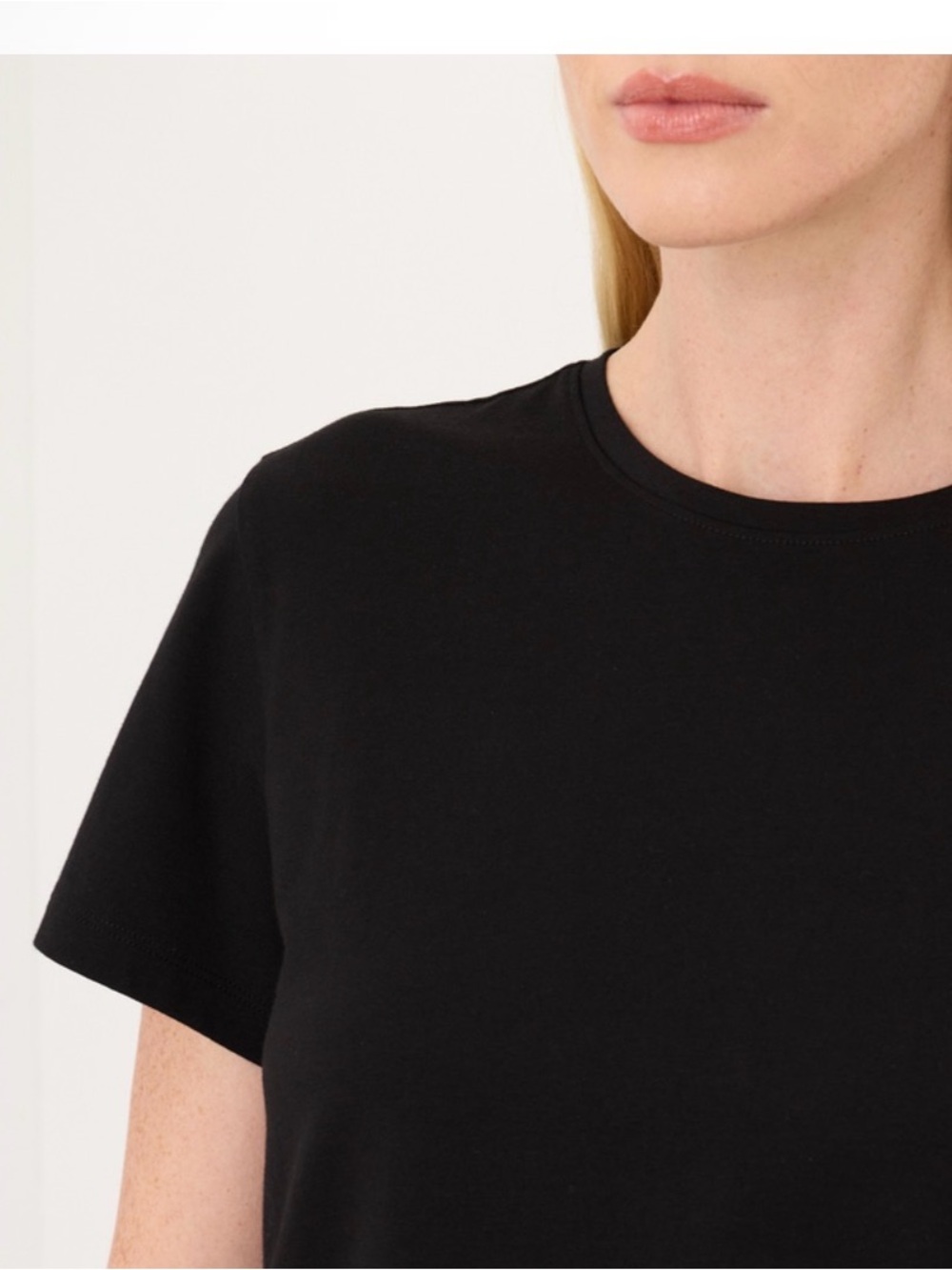 Classic Black Crew Neck T-Shirt women